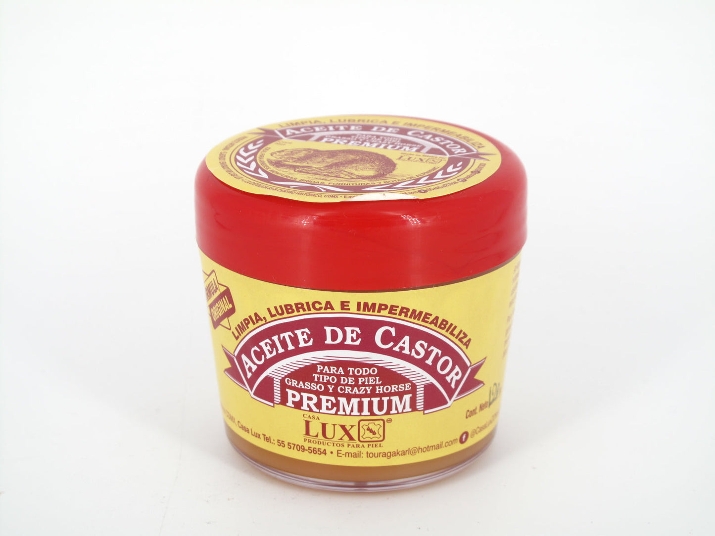 SKU - 2105 -- ACEITE DE CASTOR PREMIUM LUX-Z 120 G