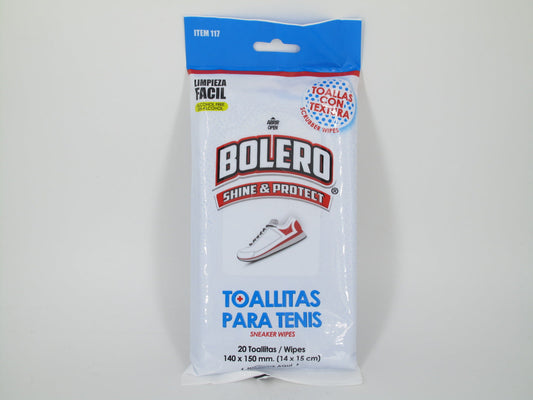 SKU - 2345 -- TOALLITAS LIMPIADORAS PARA TENIS 20 PZ