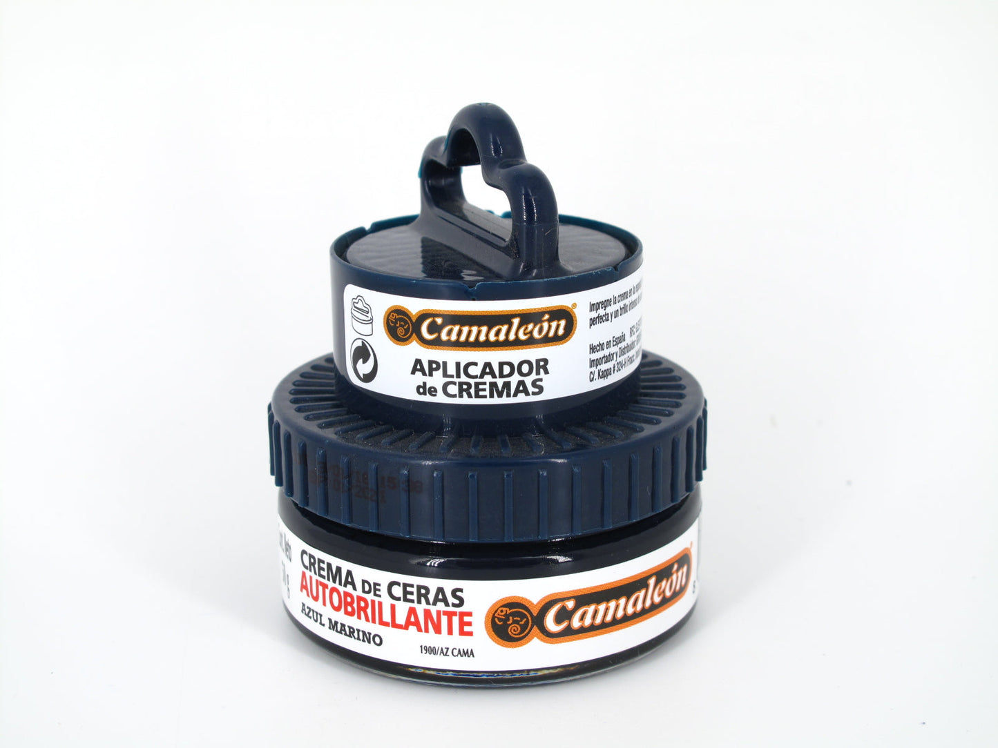 SKU - 1140 -- CREMA CAMALEON DE CERAS AUTOBRILLANTE AZUL MARINO 50 GRS