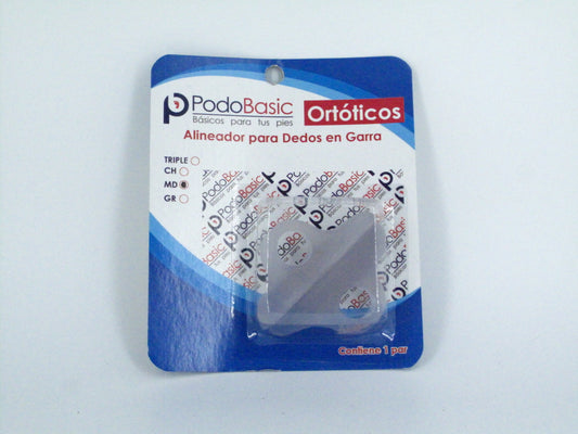 SKU - 1005 -- ALINEADOR PODOBASIC PARA DEDO EN GARRA MEDIANO 1 PAR