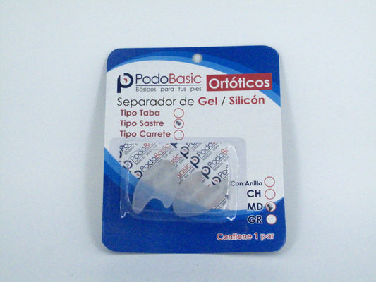 SKU - 1384 -- SEPARADOR DE GEL TIPO SASTRE MEDIANO PODOBASIC 1 PAR