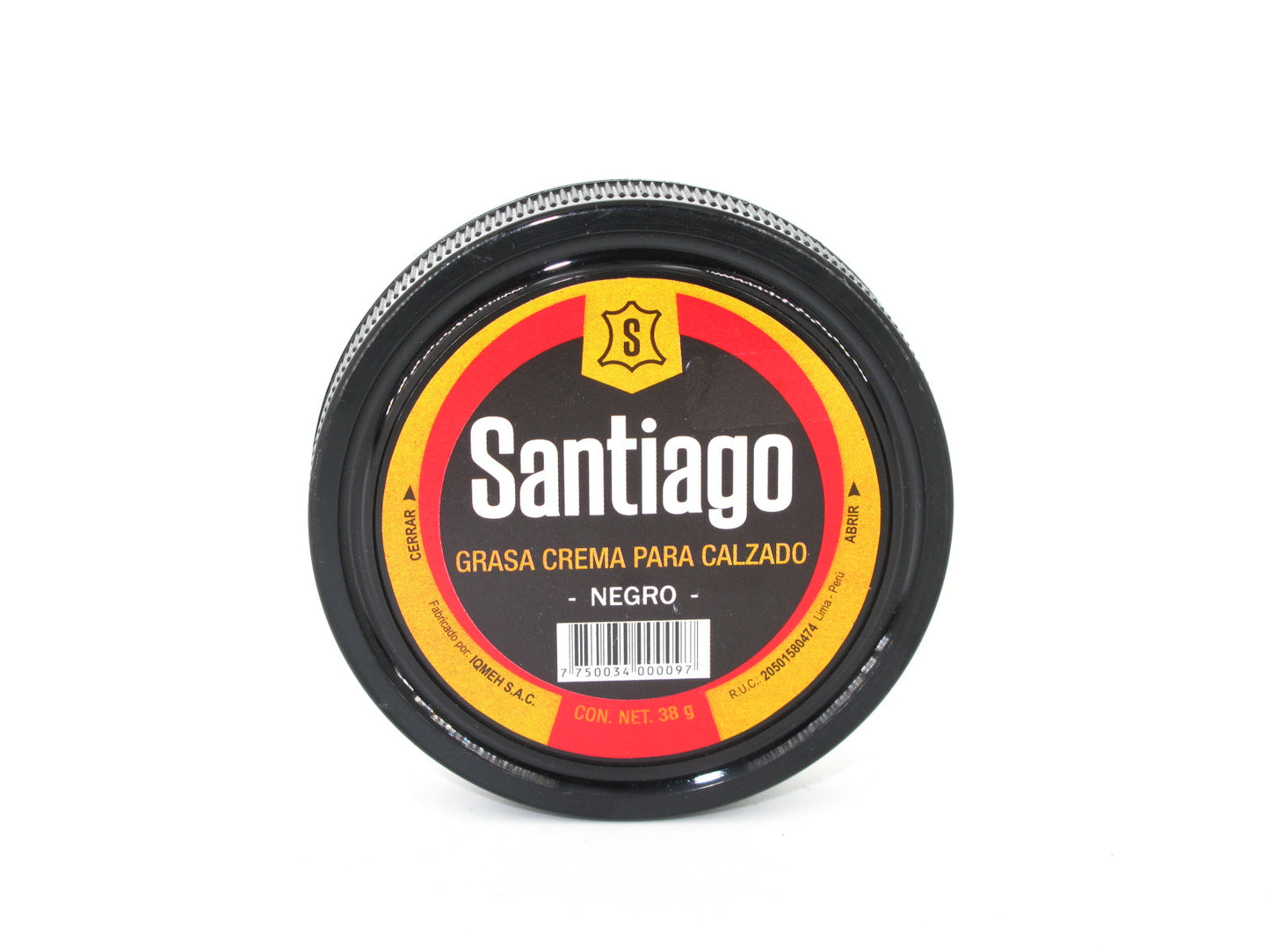 SKU - 1961 -- GRASA CREMA NEGRO 38 G